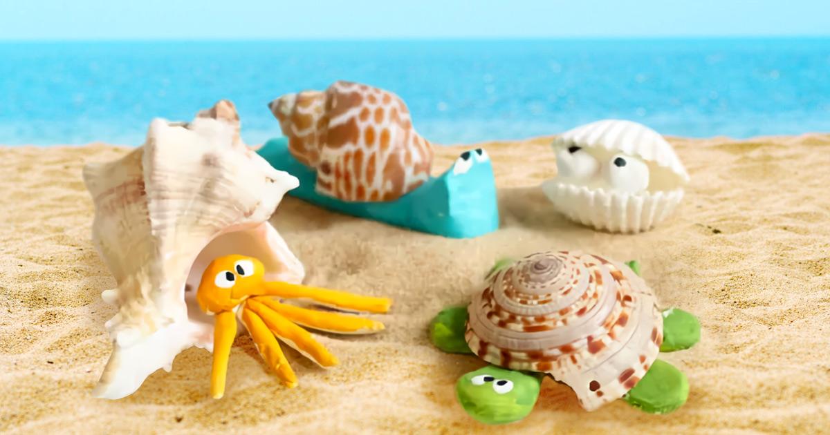 Easy crafts with seashells