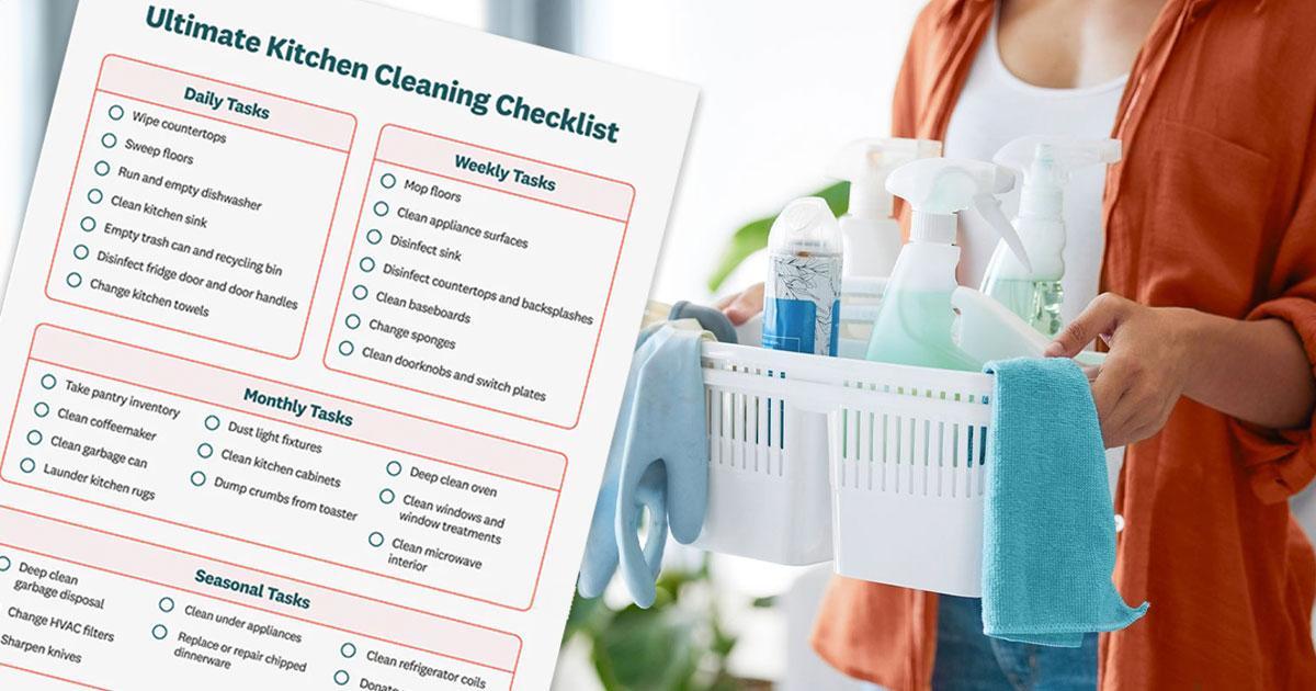 kitchen cleaning checklist